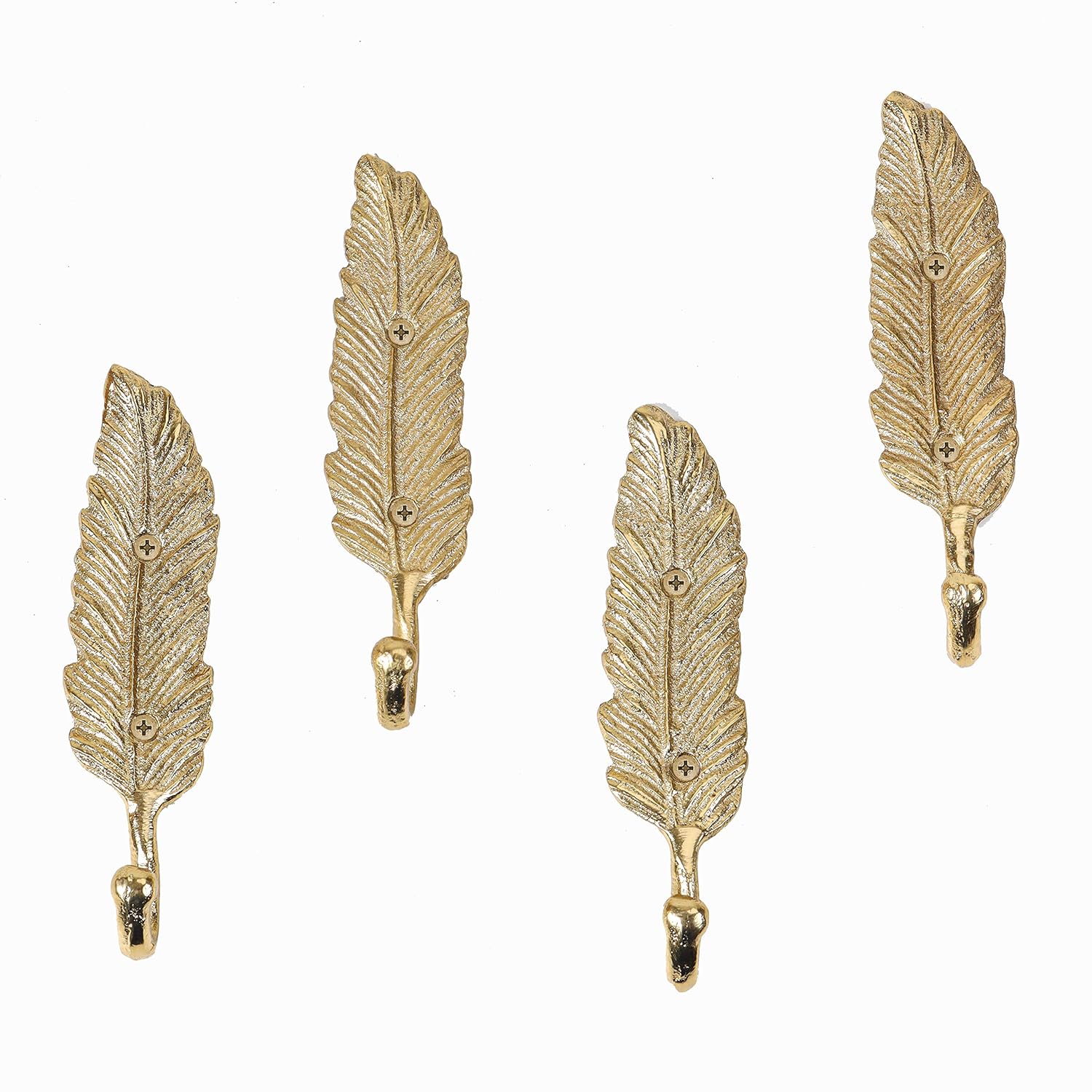 Aluminum Gold Metal Decorative Wall Mounted Hooks