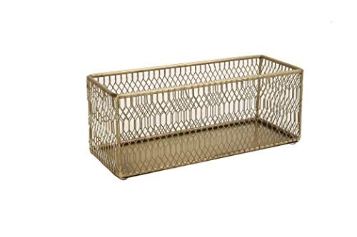 Gold Wire Cutlery holder basket