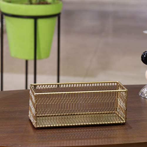Gold Wire Cutlery holder basket