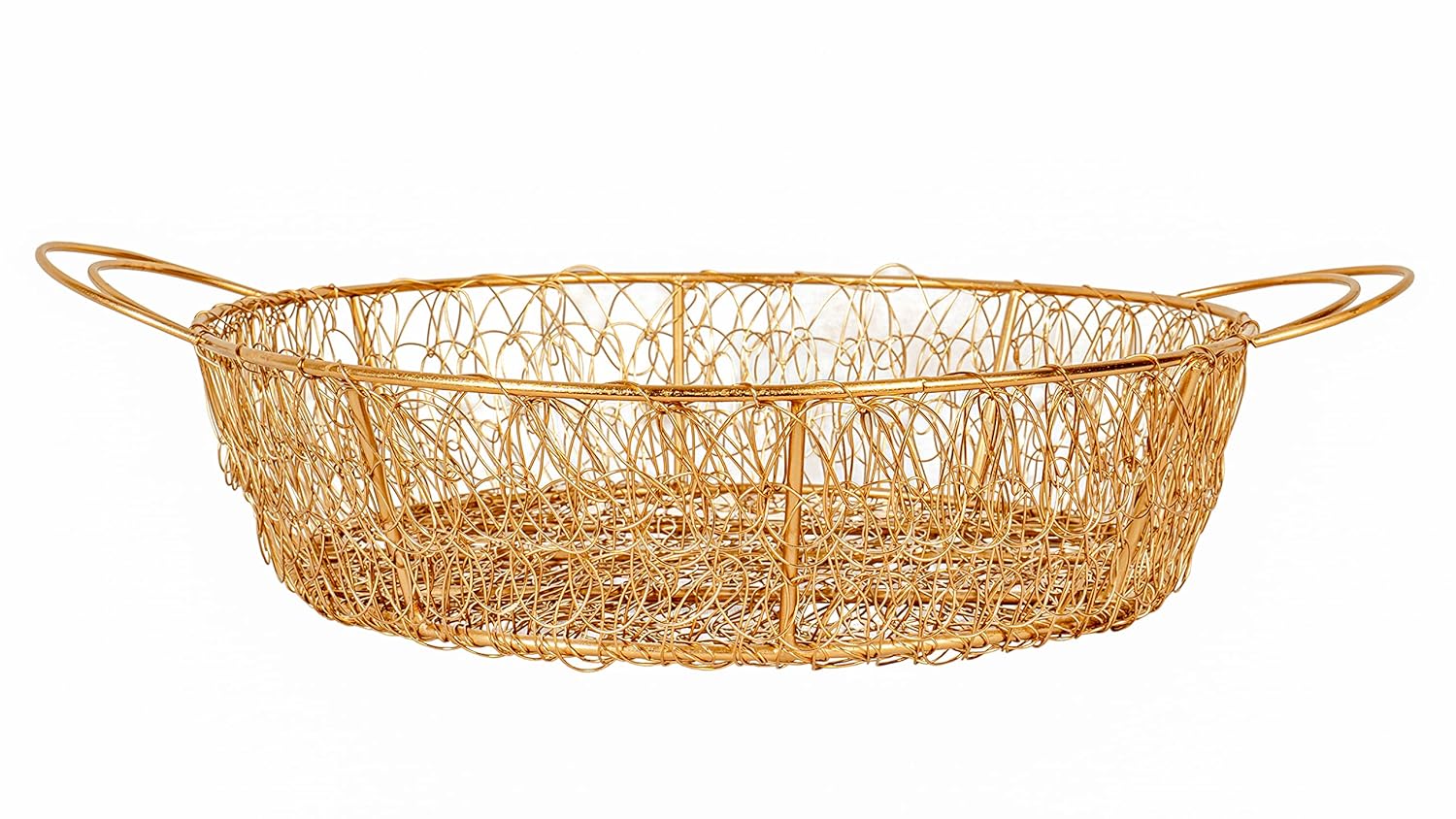 Rust-Free Wire Mesh Tray/Basket Wedding/Packing Tray/Decorative Tray (Gold)