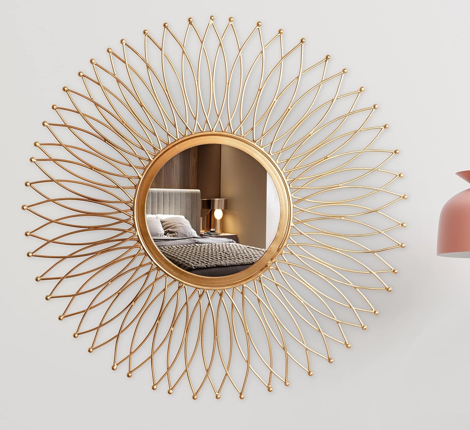 Gold Plated Decorative Wall Mount Hanging Art Mirror