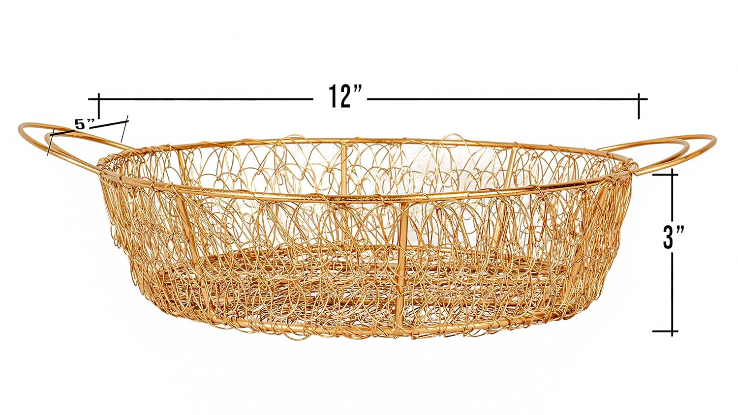 Rust-Free Wire Mesh Tray/Basket Wedding/Packing Tray/Decorative Tray (Gold)