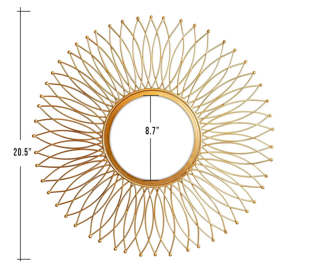 Gold Plated Decorative Wall Mount Hanging Art Mirror