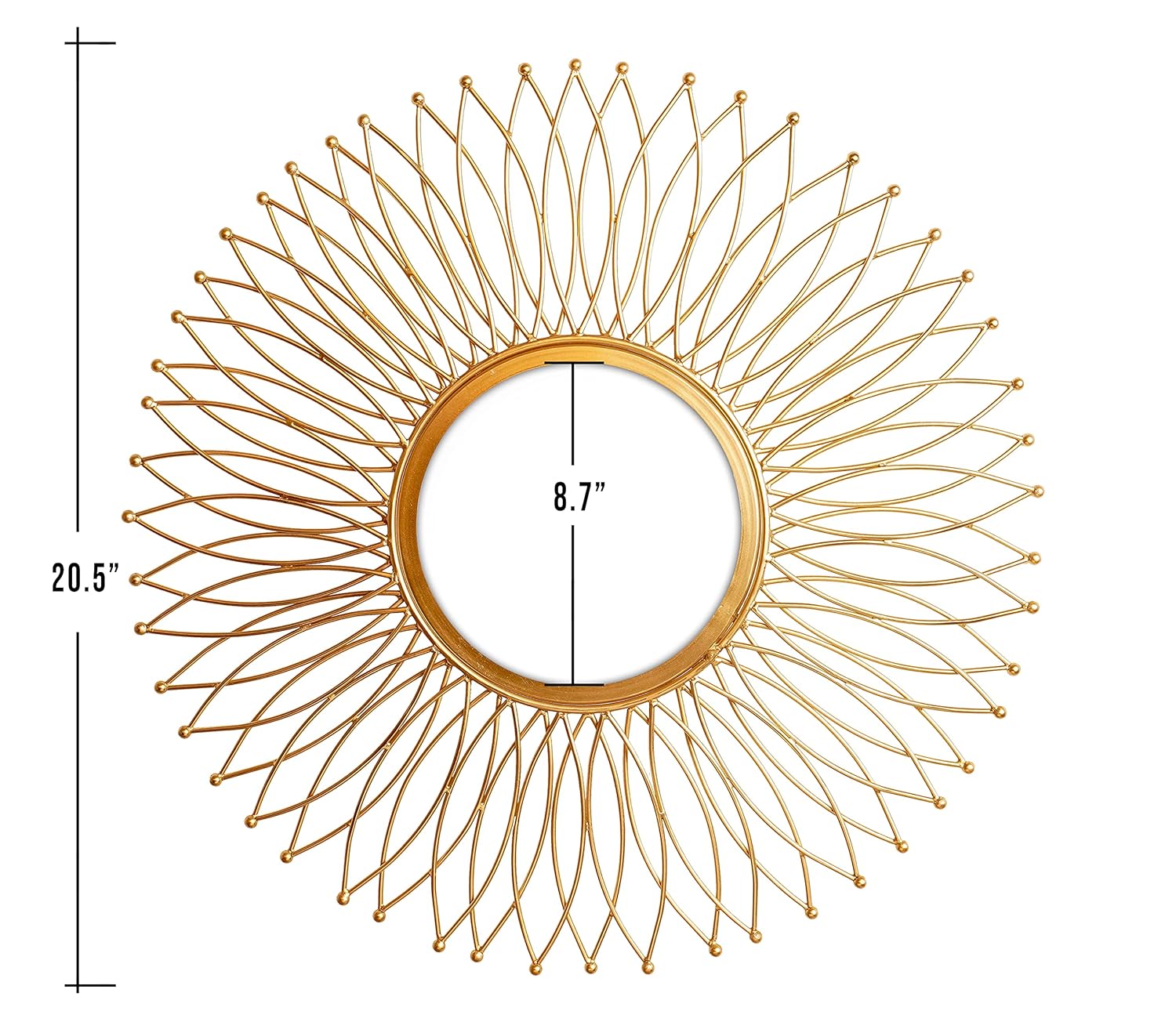 Gold Plated Decorative Wall Mount Hanging Art Mirror