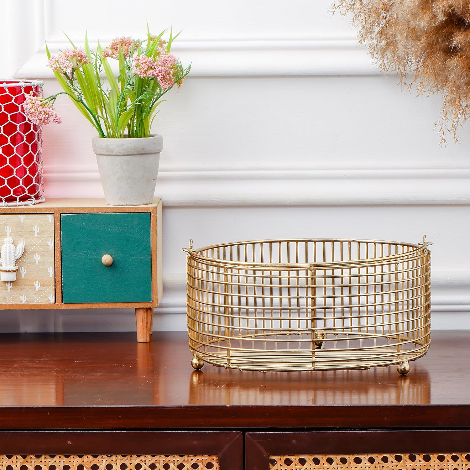 Storage Fruit Vegetable Organizer With Handle