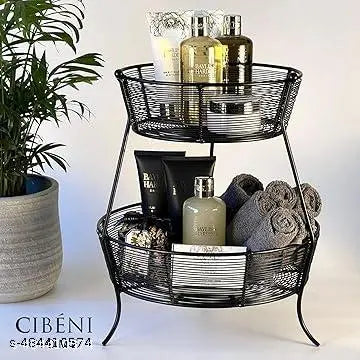 Two Tier Fruit Basket - Fruit Holder for Kitchen Countertop